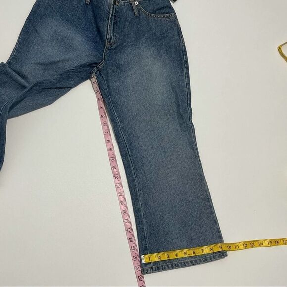 Women's Xhilaration Vintage Wide Leg Cropped Jeans Size 11 Medium Wash Flare - Picture 9 of 12